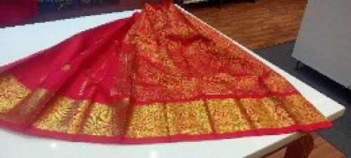 THIRUBHUVANAM PURE ZARI SILK SAREE 550MTS